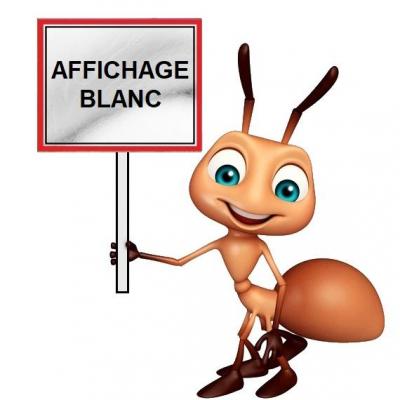 Affichage blanc