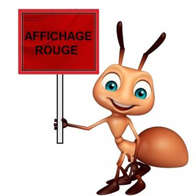 Affichage rouge