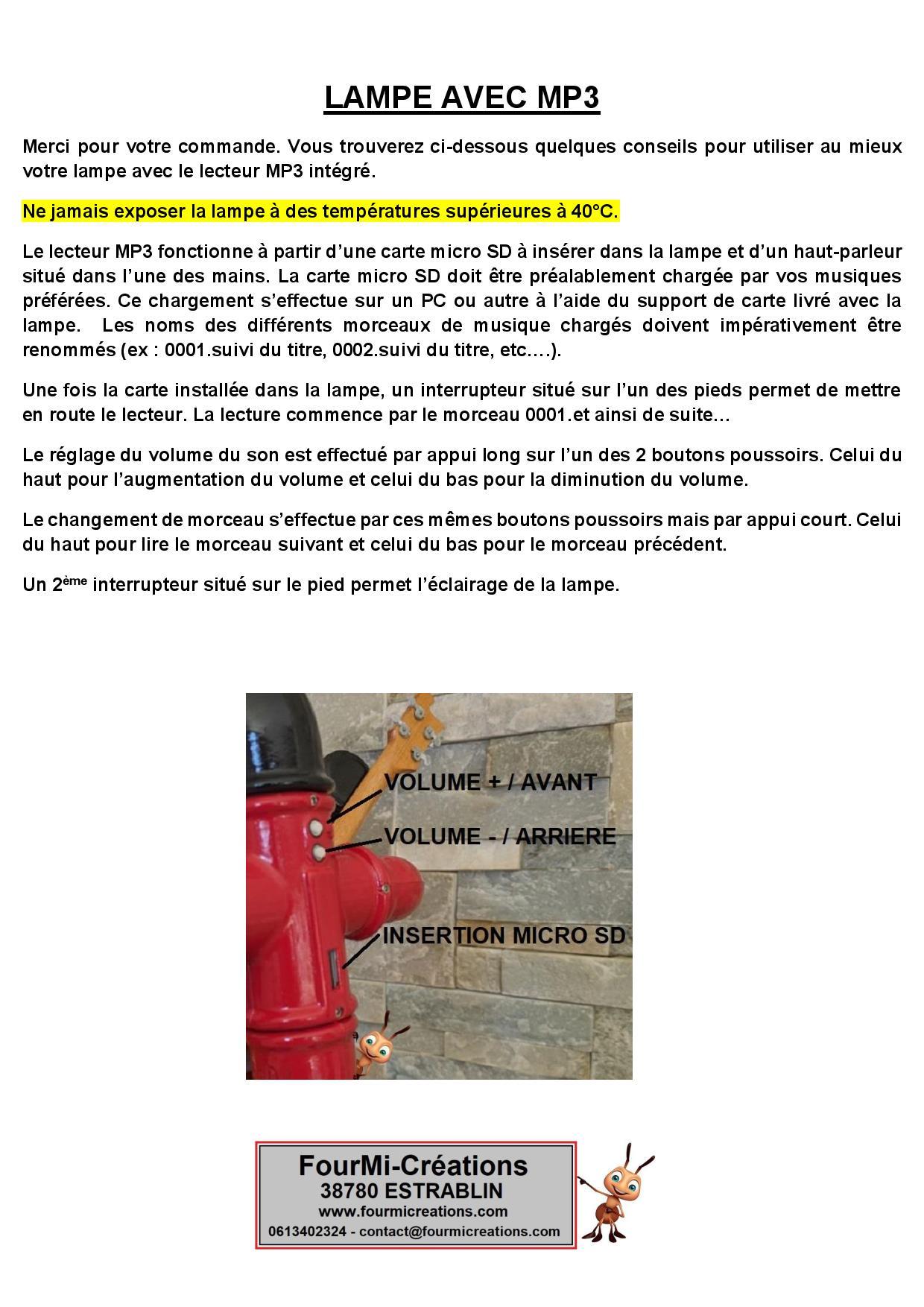 Notice lampe mp3 pdf